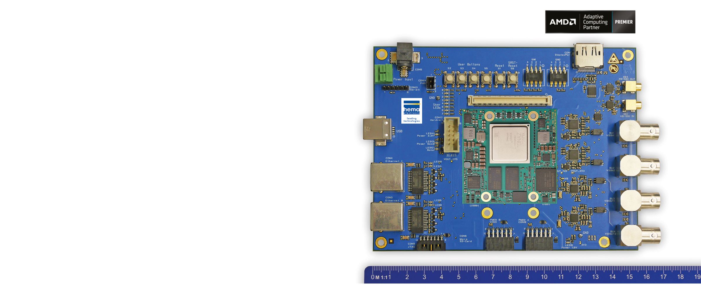 Embedded Vision Board mit FPGA-Modul für Videostreaming von hema electronic GmbH