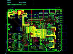 Layout Embedded Vision Board Layout-Darstellung einer FPGA-Video-Leiterkarte