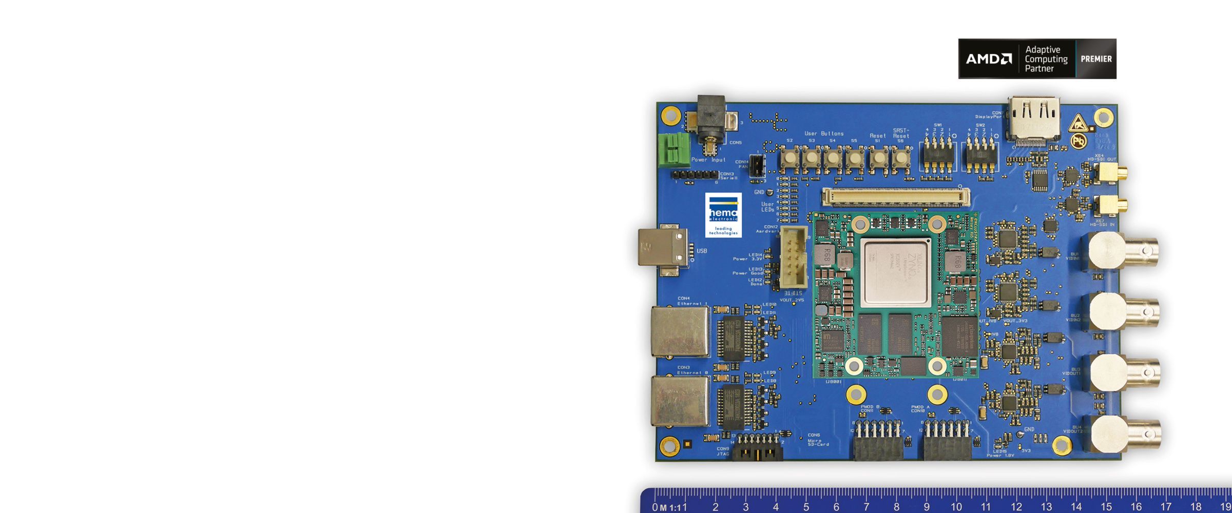 Embedded Vision Board mit FPGA-Modul für Videostreaming von hema electronic GmbH